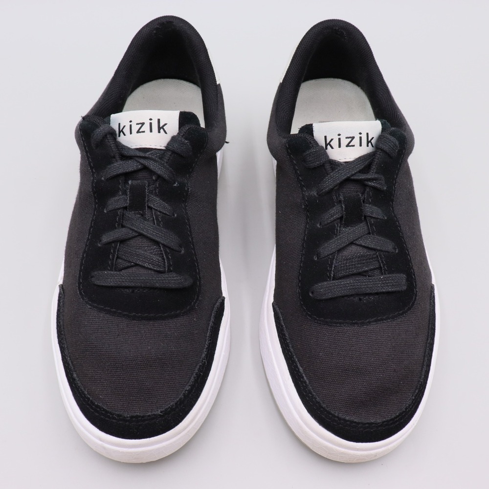 Kizik Prague Black Canvas Suede Hands-Free Slip On Sneakers Womens 7 Mens 5.5 US - Picture 2 of 8